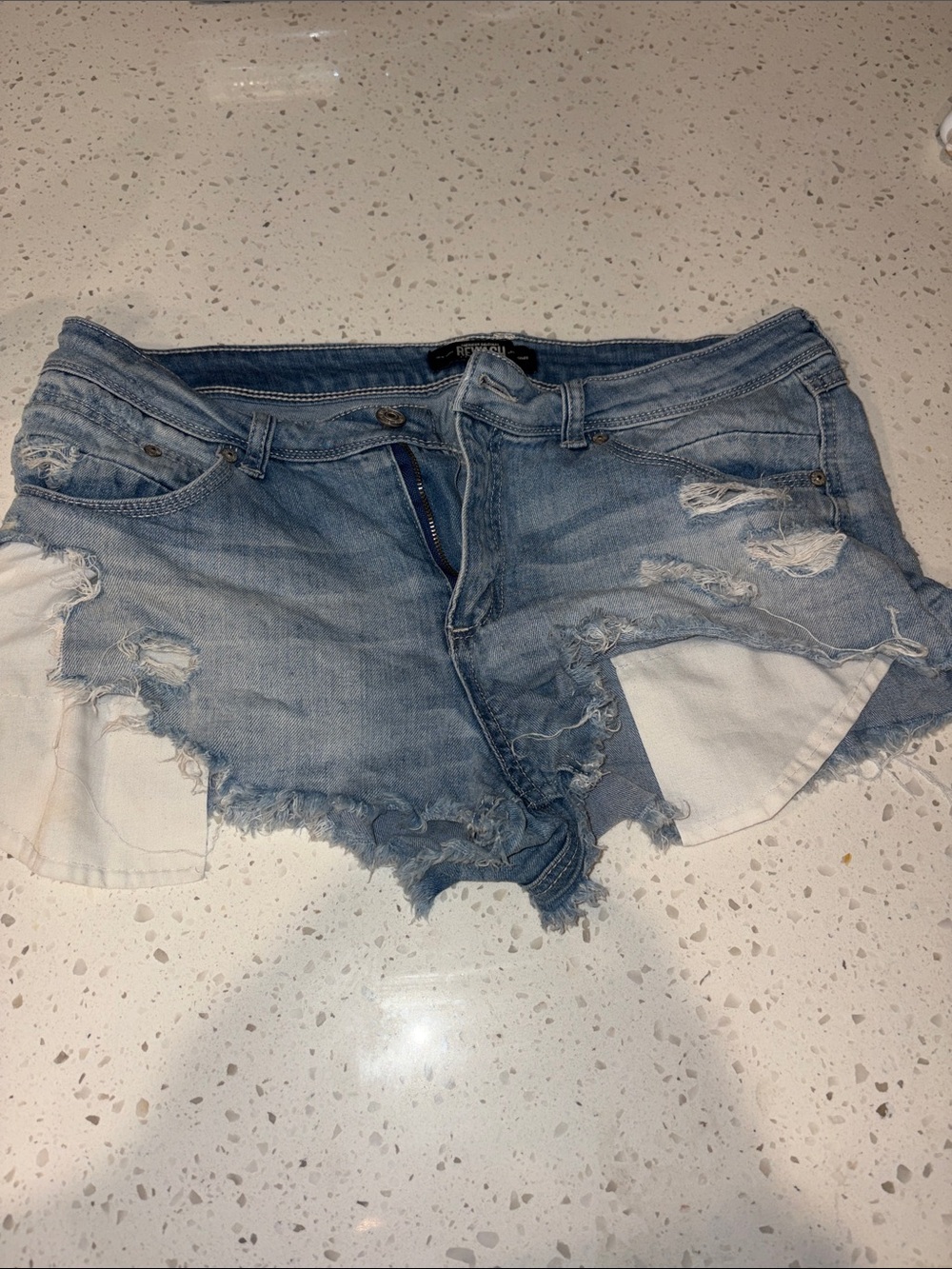 Rewash Light Blue Distressed Denim Cutoff Shorts